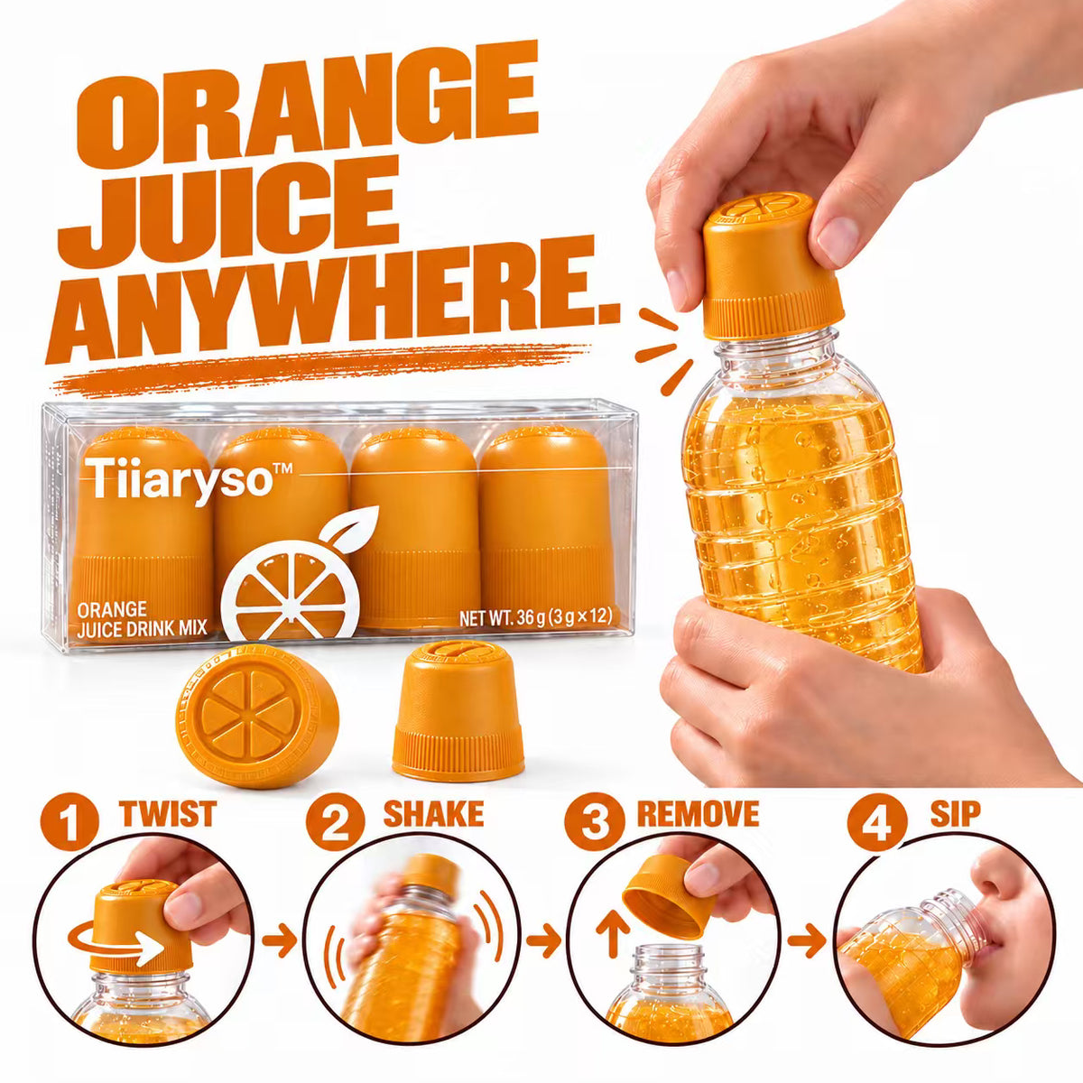 Orange Juice Drink Mix — 12 Caps